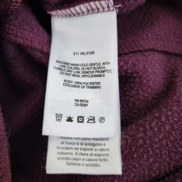 Columbia Purple Fleece Zip Up Size Small - Picture 7 of 7